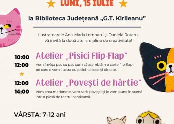 Ateliere de creație pentru copii, la Biblioteca Județeană